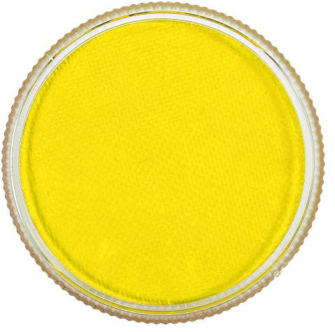 Verrückter Verkauf Professionelle Körperbemalung, Mattgesichtsbemalung auf Wasserbasis, Pigment Bühnengesichtsfarben Make up für Cosplay Make up, Halloween Make up, 12 Farben(Yellow)