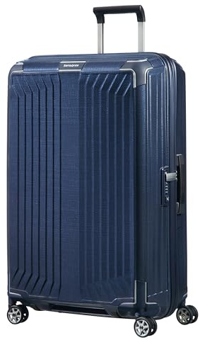 Samsonite Lite-Box - Valise Rigide Haut de Gamme Grande 75 cm, Valise de Voyage à 4 roulettes, légère, Serrure TSA, 98 L - 3,10 kg - Bleu (Deep Blue)