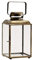 Madam Stoltz Laterne / Stumpenkerzenhalter aus Glas mit Griff, 33 cm, goldfarben