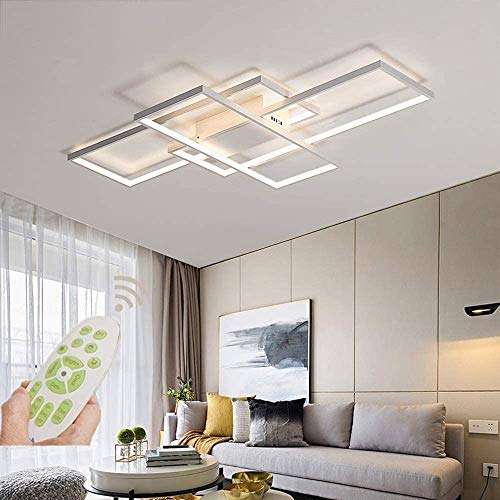 XIN'S LED Deckenleuchte Moderne Wohnzimmerlampe Deckenlampe Mode Deckenlampe Minimalistisches Metall Acryl Beleuchtung Schlafzimmer Küche Esszimmer Lichte,Weiß,115w*140cm