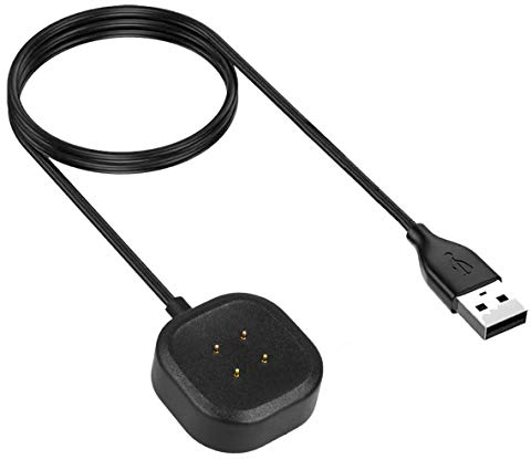 TECHGEAR USB Ladekabel Kompatibel mit Fitbit Versa 3 / Fitbit Versa Sense, USB Lade Kabel Power Cradle Dock Station Kompatibel mit Fitbit Versa 3 / Versa Sense SmartWatch