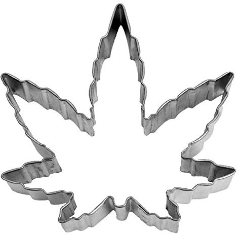 Marihuana-Blatt-Pflanzen-Ausstechform, Edelstahl, 10,2 cm, für Kekse, Backwaren, Brownie, Kekse, Ton, Dekoration, Geschenk