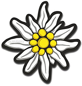 Copytec 3D Rubber Edelweiss PVC Patch Premium Bayern Alpen Blume 6cm#37074