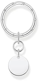 Thomas Sabo Schlüsselring mit Anhänger in Form eines Coin in Sterling Silber, KR15-637-21 Einheitsgröße