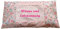 Kirschkernkissen 20x40cm mit eigenem Wunschtext Motiv: Rosen romantisch rosa