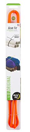 Nite Ize, Inc. GT64-31-R3 Nite Ize Original Gear, Reusable Rubber, 64 Inch, Bright Orange, Made in the USA Twist Tie, 64-2 Pack