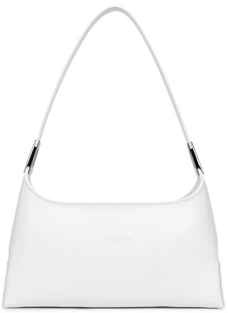 LANCASTER | Suave Ace - Sac à Main Refente de Cuir de Vachette Lisse Blanc