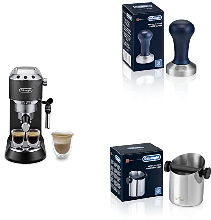 De'Longhi Dedica, Tamper, Knock-Box, Milchkännchen