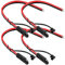 GTIWUNG 4 Stück SAE Anschlusskabel 12AWG, SAE Verlängerungskabel, SAE Stecker, 2 Pin Einzelstecker Schnellkupplung Trennstecker SAE Auto Verlängerungskabel für Motorräder, Autos, Traktoren