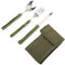 Posate Pieghevoli, 13 * 8 * 2 cm kit di pasticcio combinato coltello forchetta cucchiaio pieghevole in acciaio inossidabile con custodia per il trasporto per viaggi di picnic in campeggio