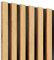 KLEMP Wandpaneele – Lamellenleisten aus MDF auf HDF Platte 30x275 cm, Wandverkleidung zur Montage mit Kleber oder Klebeband auf schwarzem Untergrund 3er-set Eiche Natur
