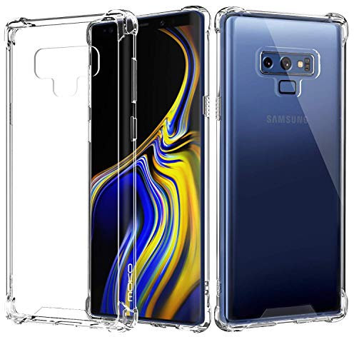 Hülle für Samsung Galaxy Note 9 Transparent Ultra Dünne weiche TPU Handyhülle Flexible Klar Case Cover Bumper verstärkten Rückseite
