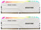 【RGB DDR4 RAM】 GIGASTONE Game Turbo 16GB Kit (2x8GB) DDR4 3200MHz PC4-25600 CL 16-18-18-40 Intel XMP 2.0 AMD Ryzen 1.35V UDIMM 288pin sin búfer sin ECC PC Desktop de Memoria Alto Rendimiento - Blanco