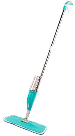 Fregona con Spray para Limpieza de Suelos, fregona de Microfibra con Botella de Spray Recargable y Almohadillas Lavables