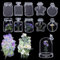 Transparente Lesezeichen Getrocknete Blumen 120 Stück Lesezeichen Kinder Glaswaren Aufkleber Bookmark DIY Lesezeichen Glasflasche Wunschflasche Aufkleber Trockenblumen Lesezeichen