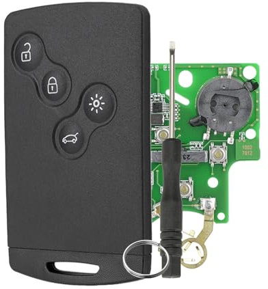 Autoschlüssel mit Fernbedienung für Renault Megane III Laguna III Scenic III Smart Schlüssel 433MHZ PCF7952 Chip mit Schraubendreher und Schlüsselring