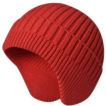 SUZALA Stricken Ohrenklappe Hut, Strickmütze Herren Damen, Warm Ohrenklappen Mütze Kopfwärmer Beanies für Outdoor Aktivitäten