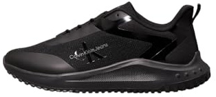Calvin Klein Herren Runner Sneaker Eva Runner Low Lace Mix ohne Schnüren, Schwarz (Triple Black), 40