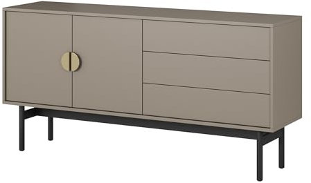 Selsey TV Schrank Board Sideboard Fernsehtisch Fernsehschrank 154 cm Schubladen Beige Stoon