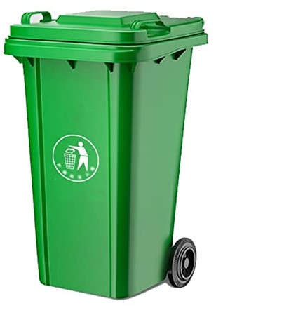 Bote de Basura Contenedor de Basura con Tapa, Bote de Basura Exterior Resistente con Asas (240L)