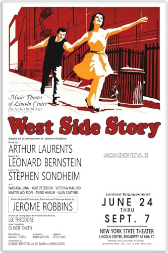 West Side Story Theaterproduktion Poster, rechteckig, 5,1 x 7,6 cm