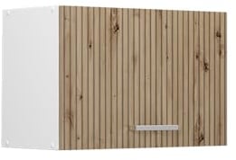 Vicco Hängeschrank R-Line, hängender Küchenschrank, Artisan-Eiche/Weiß, 60 cm Flach