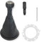 1neiSmartech Kit de pomo de cambio de 5 marchas manuales con funda para palanca de cambios, virola y marco exterior negro compatible con Citroen C3 2003-2009, con adaptador, OEM 2403CV, 1606400280,