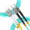 digitX Câble fibre optique, Multimode Duplex OM3, 50/125 Patch Cord couleur aqua (LC/ST, 3Mt)