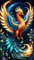 ARTGOTO Diamond Painting Eckige Steine Groß XXL Bilder Erwachsene,40x70cm Phönix B,5D Diamant Painting Set Viereckige Quadratische Steine mit Zubehör Für Wohnzimmer Dekoration