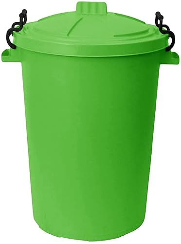 JMS we create smile Coloured Plastic Bin 50L - Ideal for Animal Feed/Horses/Cats/Dogs/Birds Storage Feed (Lime Green)