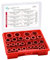 KINETICS LINE Vulkanit Flachdichtungen – 400-teiliges Set, 7 Größen (3/8'' bis 1''), Rote Faser Dichtungen für Pumpen & Motoren, Hitzebeständig bis 110°C
