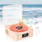 Waves Lecteur Vinyle, Haut-Parleur Bluetooth, Haut-Parleur Bluetooth sans Fil avec RVB, Lecteur de Disque Vinyle rétro, Haut-Parleur stéréo, Aide au Sommeil pour Chambre, Bureau, fête, Rose