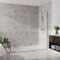 Blümme 1400mm Wetroom Screen Walk in Shower Enclosure Bathroom Screen Panel 8mm Easy Clean Glass Chrome Framed