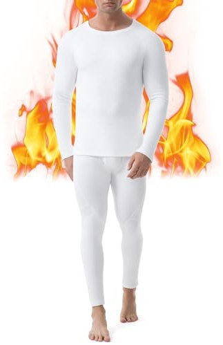 Runhit Thermounterwäsche Herren Winter Funktionsunterwäsche Thermounterhose Herren Unterhosen Lang Funktionswäsche Skiunterwäsche Thermo Unterwäsche Männer Extra Warm 2XL