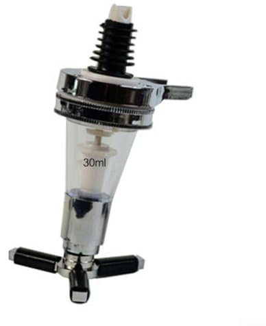 Dosierwasserspender, belüfteter Wasserspender, Barkeeperspender für Wein/Bier/Cocktail/Saft, Wandmontage, ABS + AS + Silikon (30 ml)