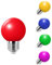 HUAMu 5er Pack Farbige 2W LED Glühbirnen, Exquisite Birnenform G45, bunte glühbirnen, Rot Gelb Blau Grün Violet, gemischte Farben für Party Halloween Hochzeit Weihnachten Bar Weihnachtsdekoration
