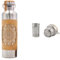 Salty Mind Edelstahl Trinkflasche 750ml + Teesieb - Nachhaltige, isolierte Thermo Wasserflasche Edelstahl auslaufsicher - Iso Flasche, BPA frei - Thermotrinkflasche (Mandala-Lasercut)