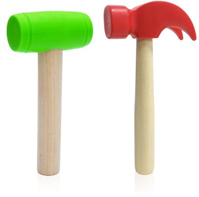 1 Marteau Jouet Et 1 Marteau Jouet, Outils De Réparation De Simulation, Jouets Créatifs Pour Enfants, Jouets De Simulation En Plastique