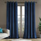 Deconovo 100% Total Verdunkelung Samt Vorhang Gardinen Wohnzimmer Blickdicht Vorhäng mit Ösen Schlafzimmer Velvet Curtains Vorhang Kälteschutz Samtvorhang, 260x140cm(HöhexBreite), Dunkelblau, 2er Set