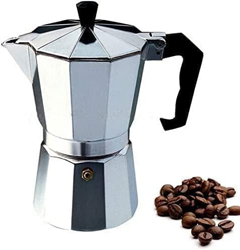 NARMA® 12 Cups Italian Espresso Stove Top Coffee Maker Espresso Cups Italian Stove Top Coffee Continental Percolator Pot Jug, Camping, Caravan, Brewing Rich Coffee Moka Pot Silver 12 Cups
