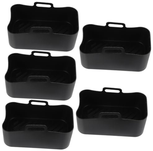 Alipis 5 Pezzi Tappetino In Silicone Per Friggitrice Riutilizzabile Rivestimento Per Vaporiera Rivestimenti Per Pentole Cestello Per Friggitrice Pentola A Versamento Istantaneo