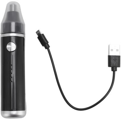Hiraith Wiederaufladbares Ohren- und Nasenhaarschneider, Nass/trockener Gebrauch mit Edelstahlblättern und Niedrigem Geräuschdesign, Umfasst USB -Kabel- und Aufbewahrungsbeutel für