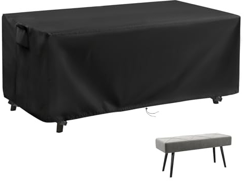 Hohong Dining Bench Seat Cover, Waterproof Outdoor Wooden Benches Cover | 123×52×46cm, Heavy Duty 3 Seater Bench Cover for, Flat Bench, Kitchen Bench and Backless Bench, Indoor and Outdoor Use