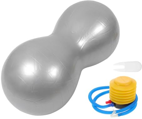FUNOMOCYA Aufblasbarer Dicker PVC Massageball für Fitness und Yoga rutschfest mit Pumpe Stabiler Erdnuss Ball für Gleichgewichtstraining und Ganzkörperkoordination Geeignet für Gymnastik