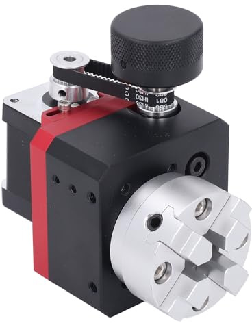 Garosa Moteur Pas à Pas 4ème Axes de Machine de Gravure, Moteur Miniature de Haute Précision 42x32 avec Mandrin en Aluminium pour Fraisage CNC et Gravure 3D