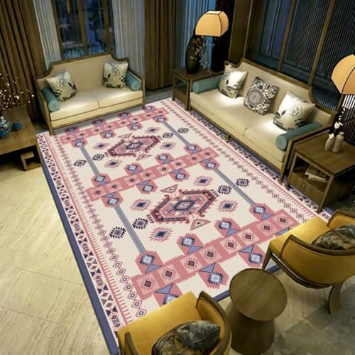 RUGMRZ Klein Teppich Moderne Minimalistische Und Langlebige rutschfeste Dekoration Wasserwischbarer Wohnzimmermöbel Rot Zimmer Einrichtung Mädchen Jugendzimmer 80X140CM