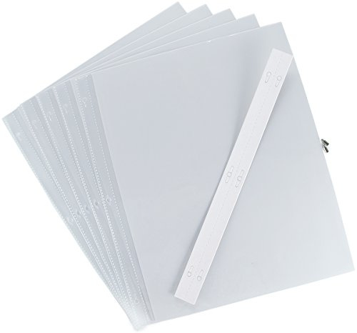 Pioneer 12 x 15-inch Post Bound Top-Loading Page Protectors with White Inserts, Pack of 5, Transparent