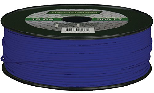 InstallBay by Metra Primary Wire, 18 Gauge, Blue, Copper, 500ft, 3.5 Pounds