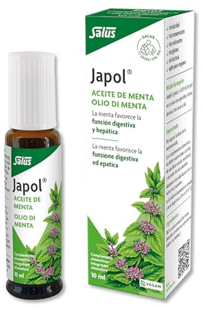 Salus - Japanisches Pfefferminzöl, Nahrungsergänzungsmittel, 10 ml, unterstützt Atemwege und bekämpft Muskelschmerzen, hergestellt aus 100 % japanischem ätherischen Öl