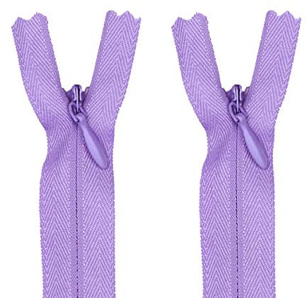 HAND ® 2 Pcs of NO.60 Invisible Zip – 35cm, 14” Lilac